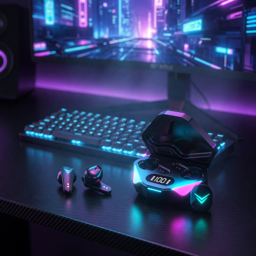 Casque Gaming Sans Fil X15 | Bluetooth 5.0, LED RGB, Micro Anti-Bruit – Compatible PC, PS4/PS5, Xbox