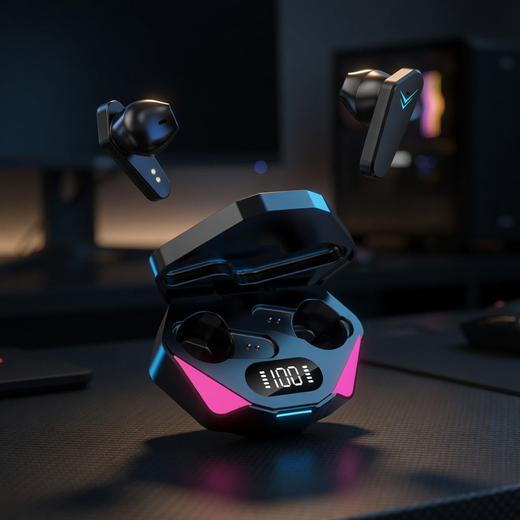 Casque Gaming Sans Fil X15 | Bluetooth 5.0, LED RGB, Micro Anti-Bruit – Compatible PC, PS4/PS5, Xbox