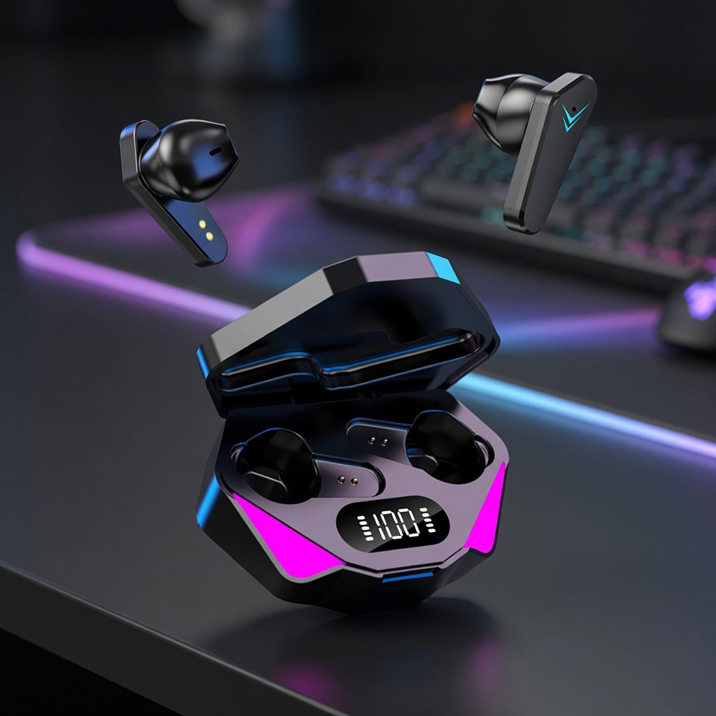 Casque Gaming Sans Fil X15 | Bluetooth 5.0, LED RGB, Micro Anti-Bruit – Compatible PC, PS4/PS5, Xbox